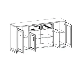 Тумба Кентаки KOM4D2S белый