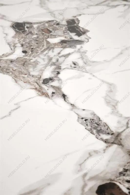 Стол обеденный Halmar EMILIO 120 (белый мрамор/черный) | изображение 6