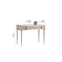 Стол туалетный Римини СОЛО (Ваниль/Серебро) РМСТ-1(s)