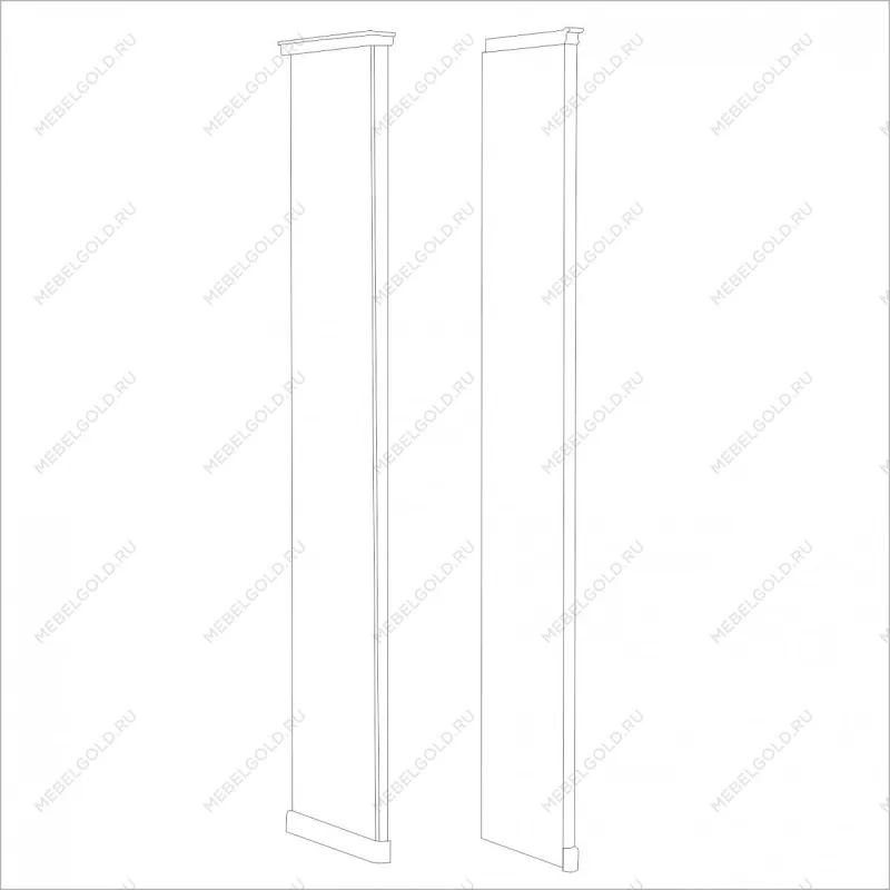 Мишель стоевая к шкафу правая белый матовый