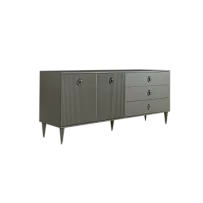 Комод для гостиной 2.1м Римини СОЛО (Серый/Серебро) РМКМ-5(s)