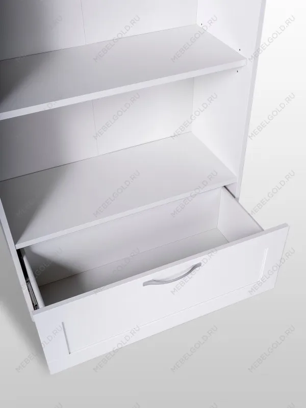 Стеллаж Сириус, 1 ящик, 78х35х190 см, белый | изображение 9