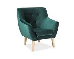 Кресло Signal NORDIC 1 Velvet Bluvel 78 (зеленый)