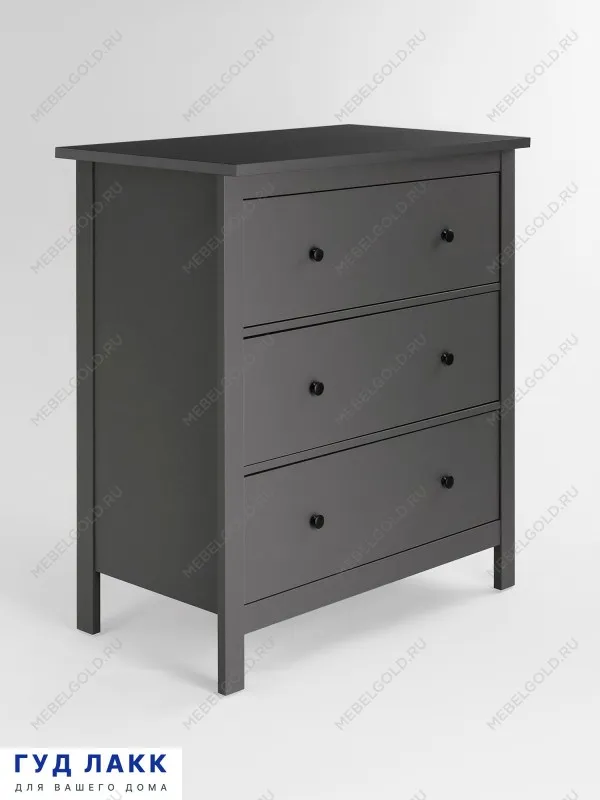 Комод Сага, 3 ящика, 92х100х51 см, серый | изображение 6