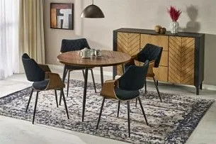 Стол обеденный Halmar BARRY 105 (орех/черный)