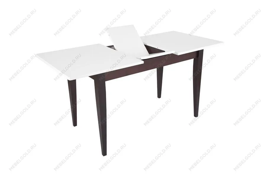 Стол Квадро (1200*700+300/цвет столешницы Белый/цвет ножек Венге) | изображение 2