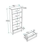 Стеллаж Сириус, 1 ящик, 78х35х190 см, дуб сонома | изображение 11
