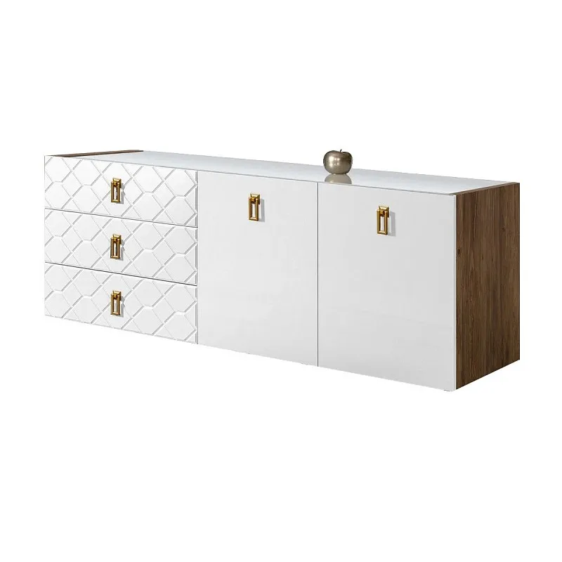 Комод 1.6м Bogemia Woodline Fly Fa (Белый) (Lakobel/Золото) БМКМ-4
