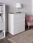 Комод Варма Прайм, 4 ящика, 80х100х48 см, эмаль, белый | изображение 1
