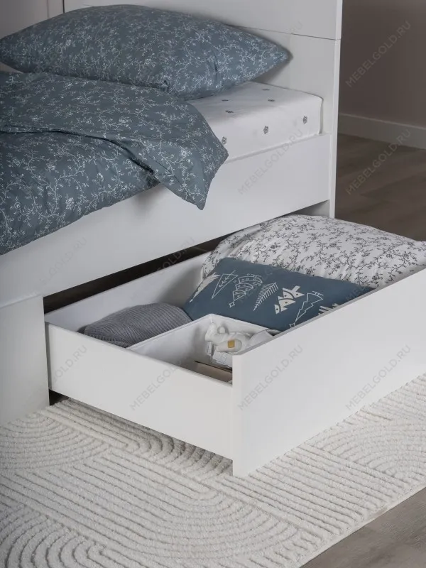 Кровать односпальная Варма СЭНГ, 90х200см, эмаль, белая | изображение 4