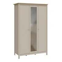 Шкаф распашной Сага, 3 двери, 132х64х215 см кашемир/ясень