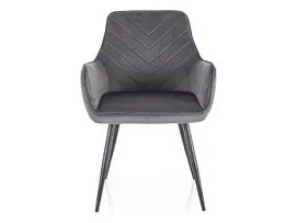 Стул кухонный Signal FIG Velvet Bluvel 14 (темно-серый/черный)