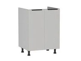 Стол под мойку 2-х дверный СМ-60, Ватель (600*520*820) Экокожа Белый, 23910