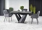 Стол обеденный Halmar PATRIZIO 160 раскладной (темно-серый/черный) | изображение 8