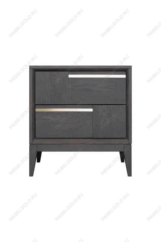 Тумба прикроватная Сидней 2 ящика, дуб графит
