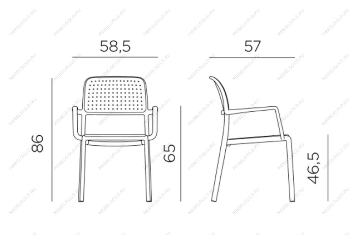 Стул Bora, голубой | изображение 4