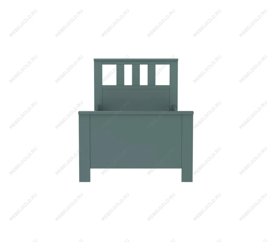 САГА кровать одинарная 90х200 темно-бирюзовая | изображение 1