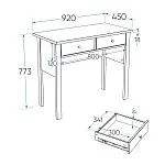 Стол туалетный Сага, 92х45, белый | изображение 15