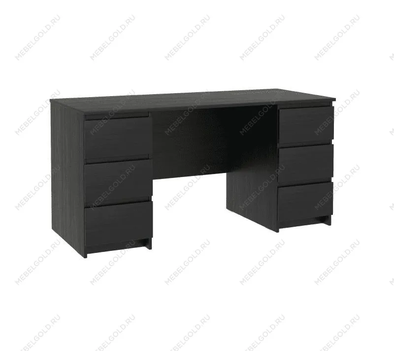 КАСТОР (KULLEN) стол письменный ИКЕА / IKEA 6 ящиков 151х65 Дуб Венге | изображение 3