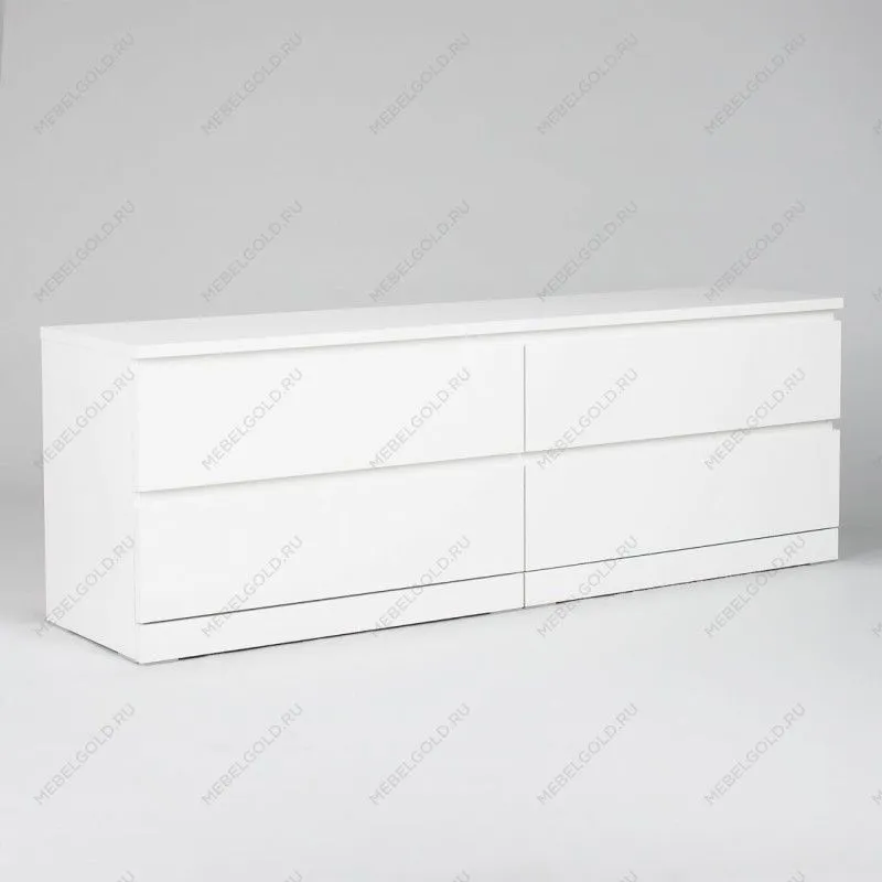 МАЛЬМ / VARMA Комод ИКЕА / IKEA 4D, 160x54x40, пигмент, белый | изображение 1