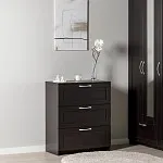 Комод Сириус, 3 ящика, 78х41х94 см, дуб венге, черно-коричневый | изображение 1