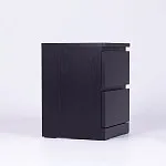 Тумба прикроватная Варма, 2 ящика, 40х55х40 см, шпон натурального дерева, ясень черный | изображение 12