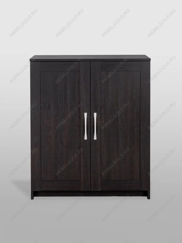 Тумба Сириус, 2 двери, 78х41х95 см, дуб венге, черно-коричневая | изображение 4