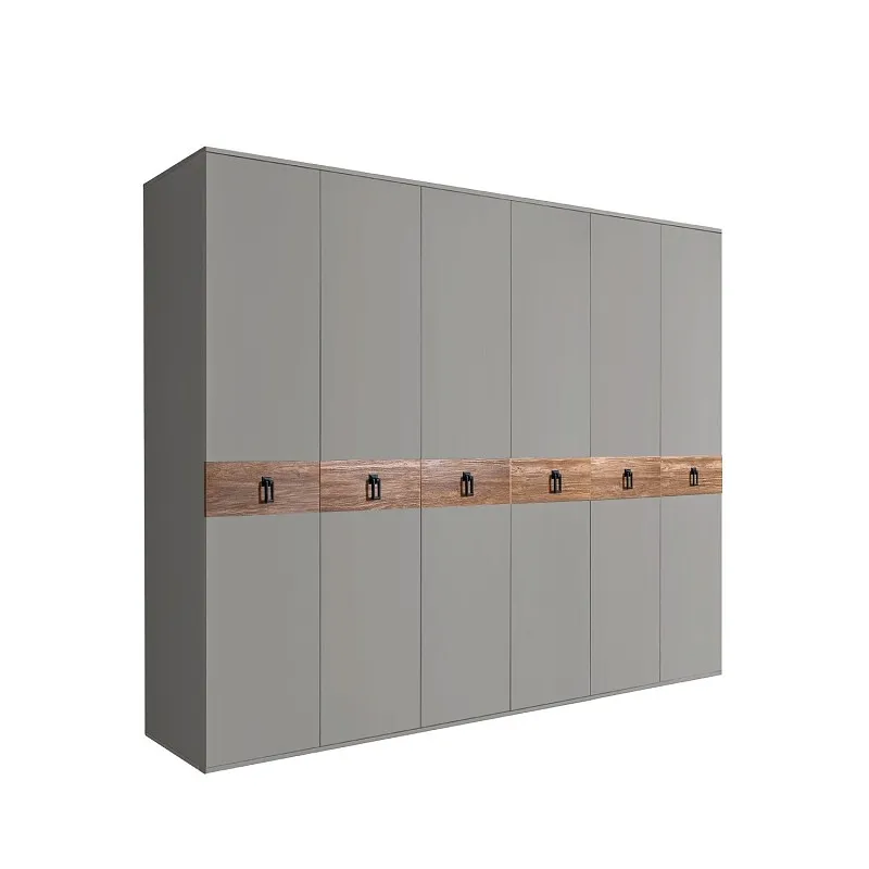 Шкаф 6-ти дв. Bogemia Wood Fa (Серый/Черный) БМШ2/6(Wo)