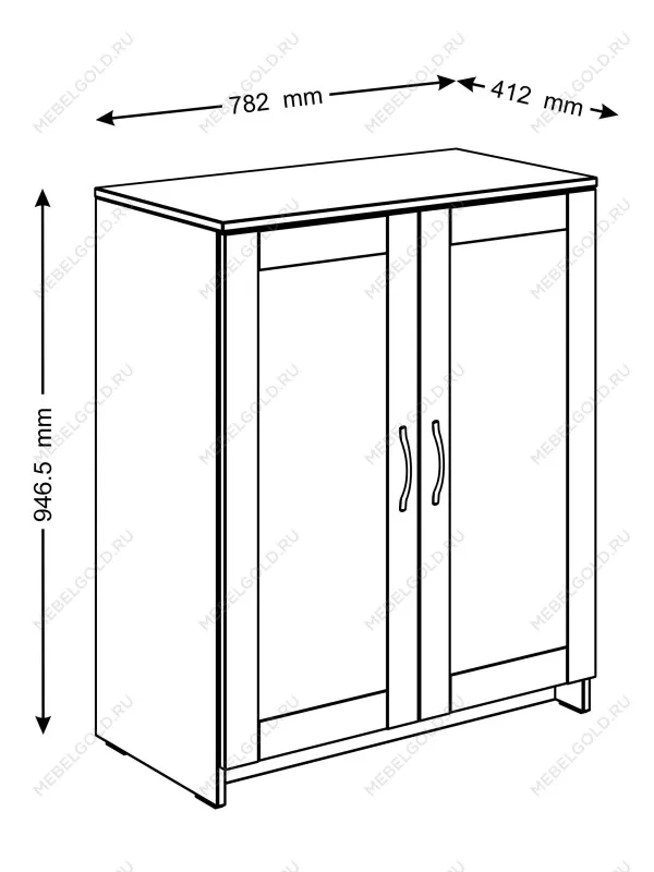 Тумба Сириус, 2 двери, 78х41х95 см, дуб венге, черно-коричневая | изображение 11