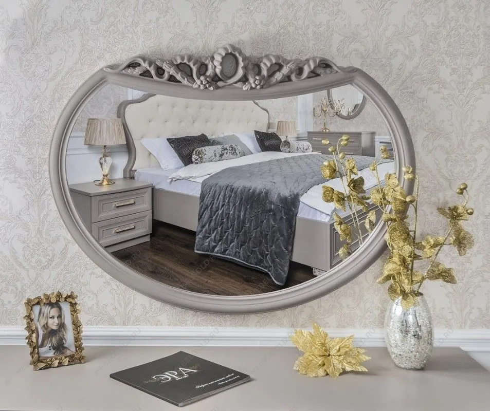 м. Марьина Роща - Зеркало Мокко ППУ для туалетного столика серый камень | изображение 1