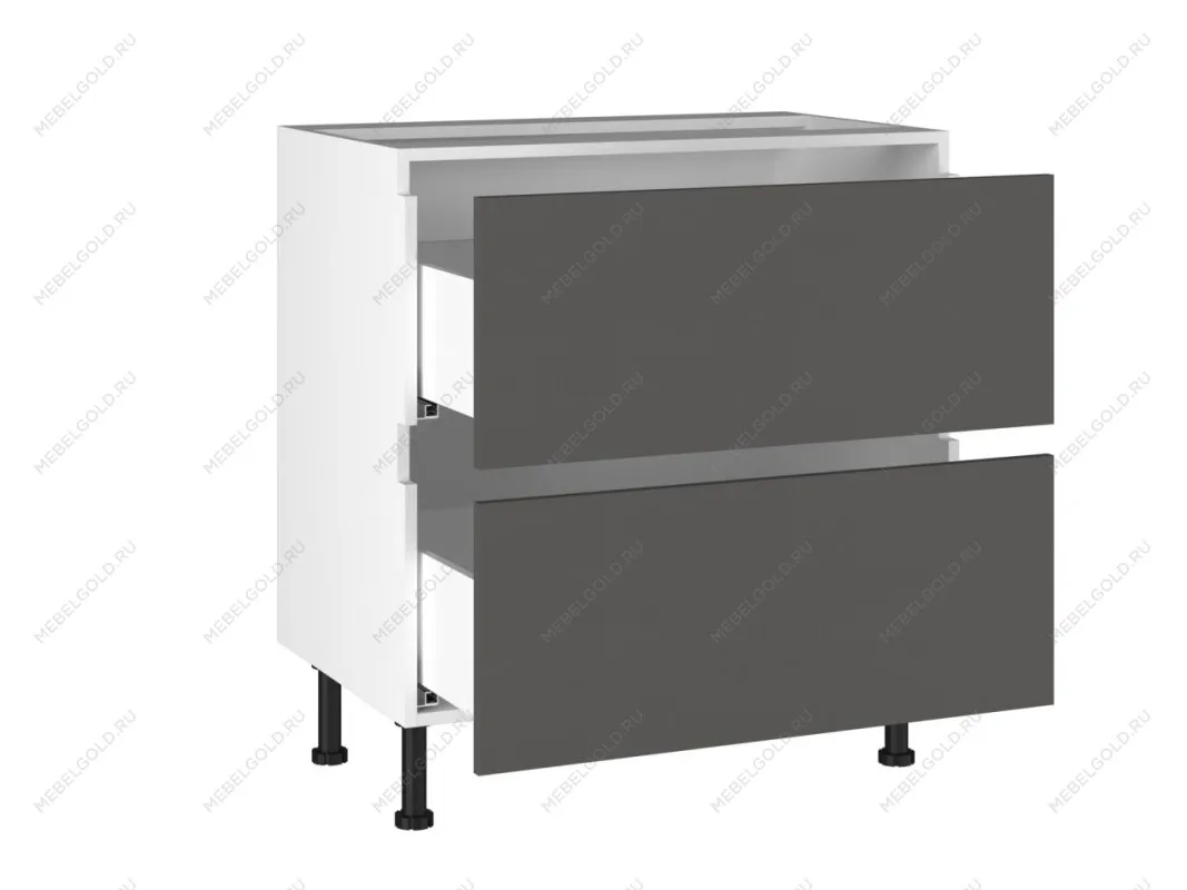 Стол с ящиками СЯ-(2)-80 Start Soft Boyard, Виста (800*523*870) Экокожа Серый, 26616 | изображение 1