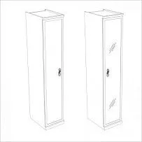 Натали секция 1-ств с зеркалом белый глянец