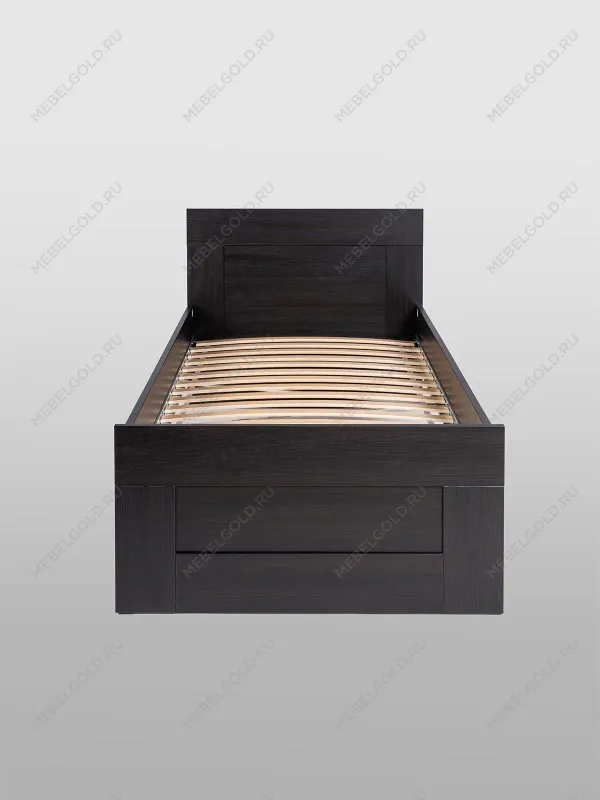 Кровать односпальная Сириус, 80х200 см, черный, дуб венге | изображение 6