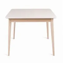 Стол Рэй-0090 (беленый дуб/белая эмаль) Квадратный