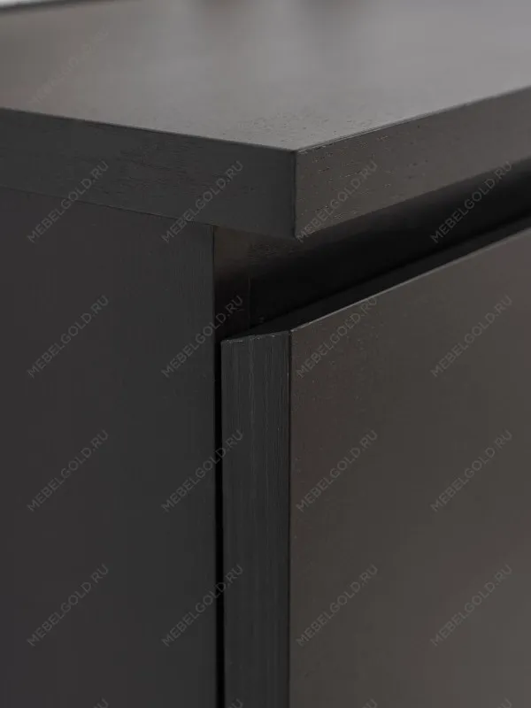 Комод Варма, 4 ящика, 80х100х40 см, шпон натурального дерева, ясень черный | изображение 8