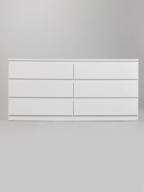 Комод Мальта, 6 ящиков, горизонтальный, с доводчиками, 160х48х76 см, белый | изображение 11