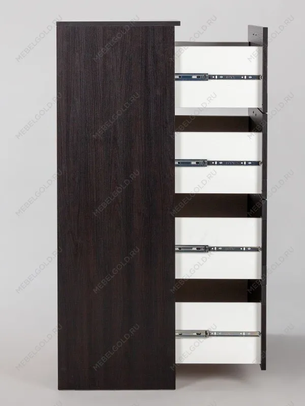 Комод Сириус, 4 ящика, 78х41х123 см, дуб венге, черно-коричневый | изображение 11