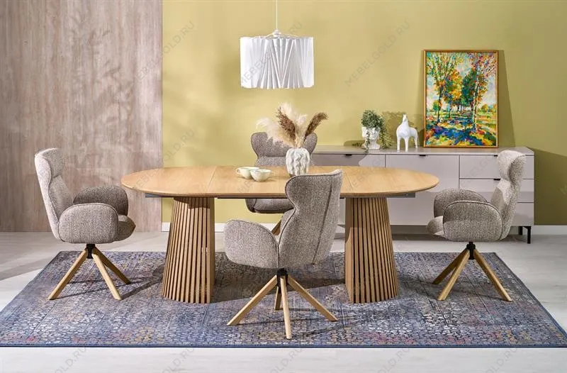 Стул кухонный Halmar K585 поворотный (темно-бежевый/дуб натуральный) | изображение 15