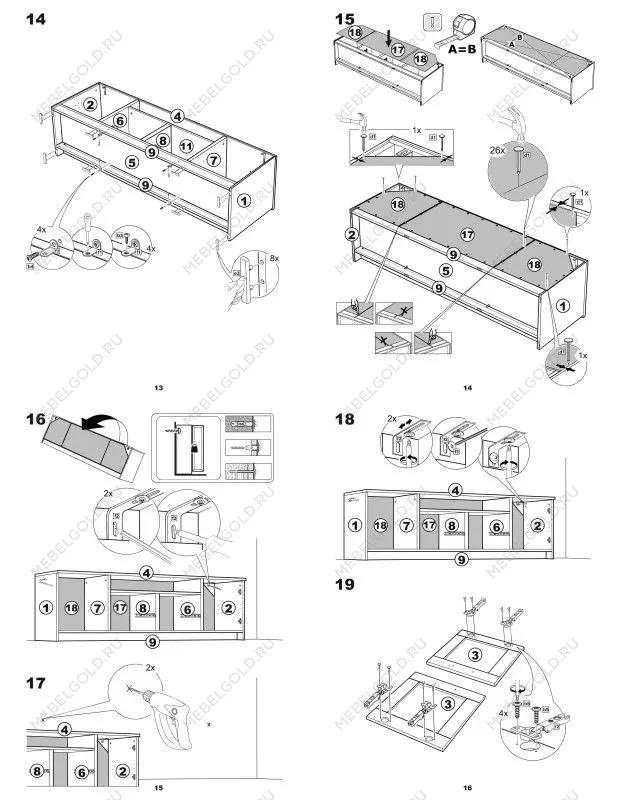 Тумба для ТВ Сириус, 2 двери и 2 ящика, 156х41х47 см, дуб сонома | изображение 18