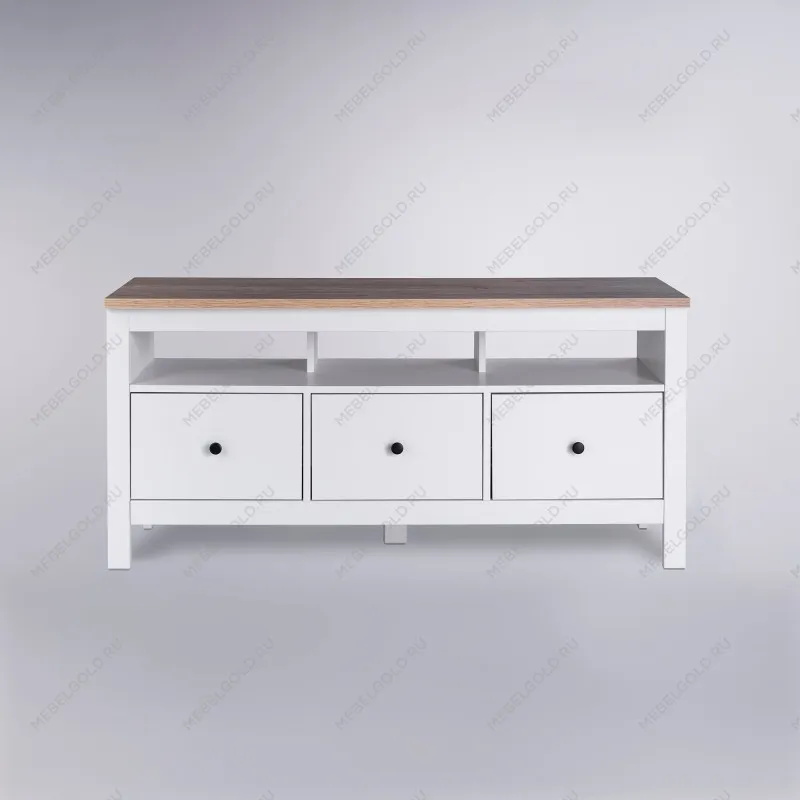 САГА тумба 3 ящика белая/ясень | изображение 2