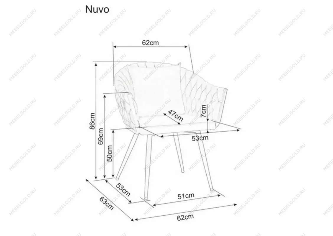 Стул кухонный Signal NUVO Velvet Bluvel 30 (светло-бежевый/черный мат) | изображение 5
