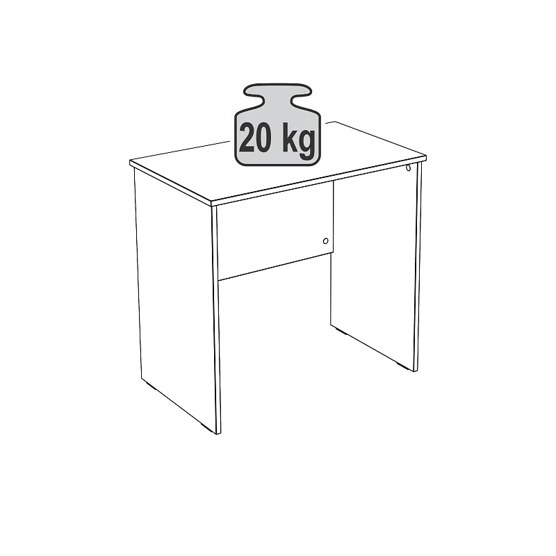 КАСТОР (KULLEN) стол письменный 80х50 серый | изображение 3