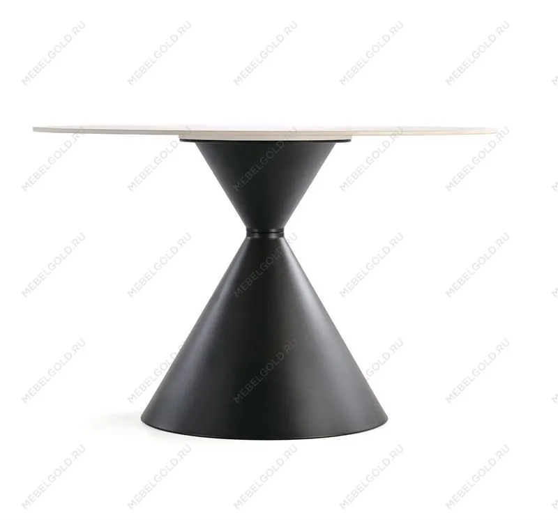 Стол обеденный Halmar GARET 120 (белый мрамор/черный) | изображение 3