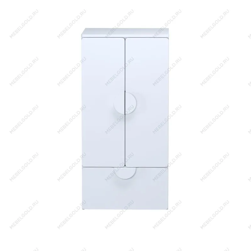 ПИКСИ шкаф распашной с 2 дверьми, полкой и ящиком 60х57х123, робкий подснежник | изображение 1