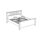 САГА кровать двойная 160х200 белая/ясень | изображение 2