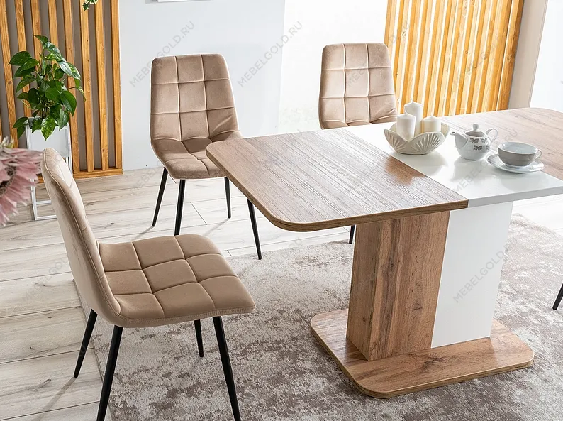 Стул кухонный Signal MILA VELVET (бежевый/черный) | изображение 5