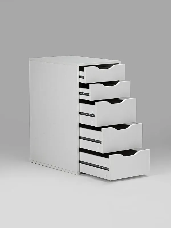Комод Ингар, 5 ящиков, 36x71x53 см, белый | изображение 7
