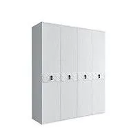 Шкаф 4-х дв. Bogemia Farfalle (Белый/Черный) БМШ2/4(Fa)