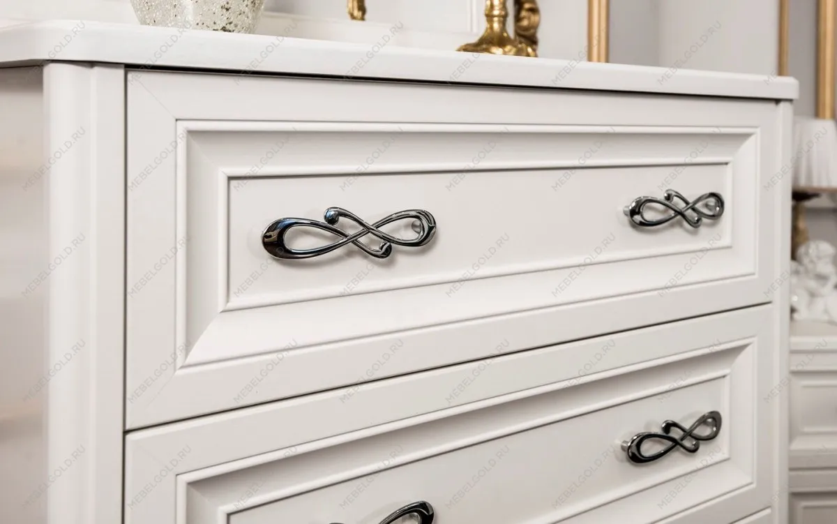 Комод Мишель 4 ящ. широкий белый матовый | изображение 1