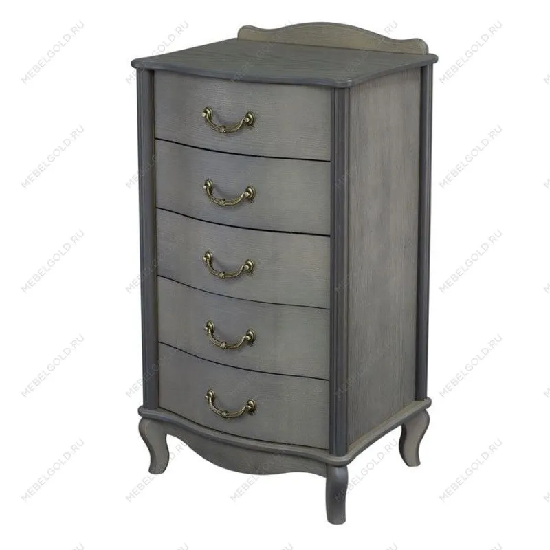 Комод Джульетта узкий 5 ящ.(серый ясень)